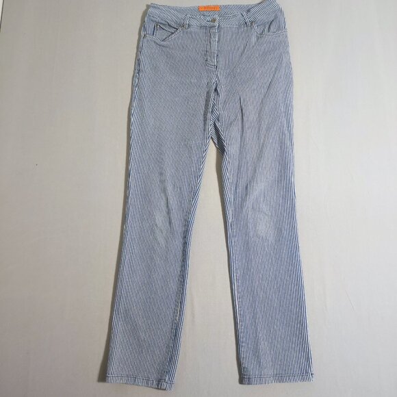 LouLou Diamond stripes jeans women's size W28/L31 blue colour with white strips - Picture 1 of 13